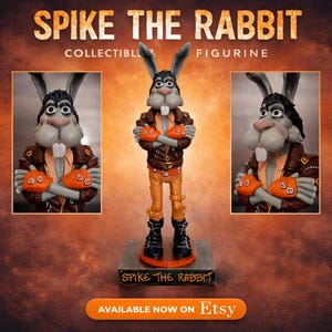 Michael Jackson Spike the Rabbit 3D Resin Figure – Moonwalker inspired by michael jackson (By satastekin Fan Art)