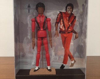 Michael Jackson THRILLER Wooden Figure Art Doll Mannequin 20