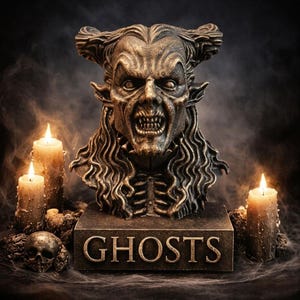 By SATASTEKIN Michael Jackson Ghosts SuperGhoul Statue | 3D Printed Resin Bust fan art