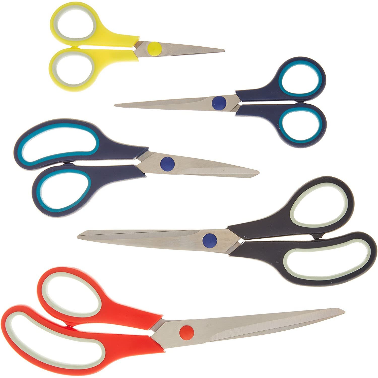 Scissors Bulk Set of 25-Pack, 8 Multipurpose Sharp Sewing Craft Fabric  Scissor