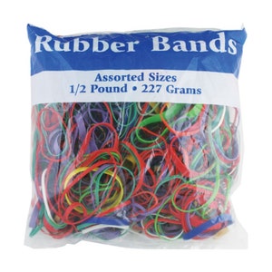   Basics Assorted Size and Color Rubber Bands