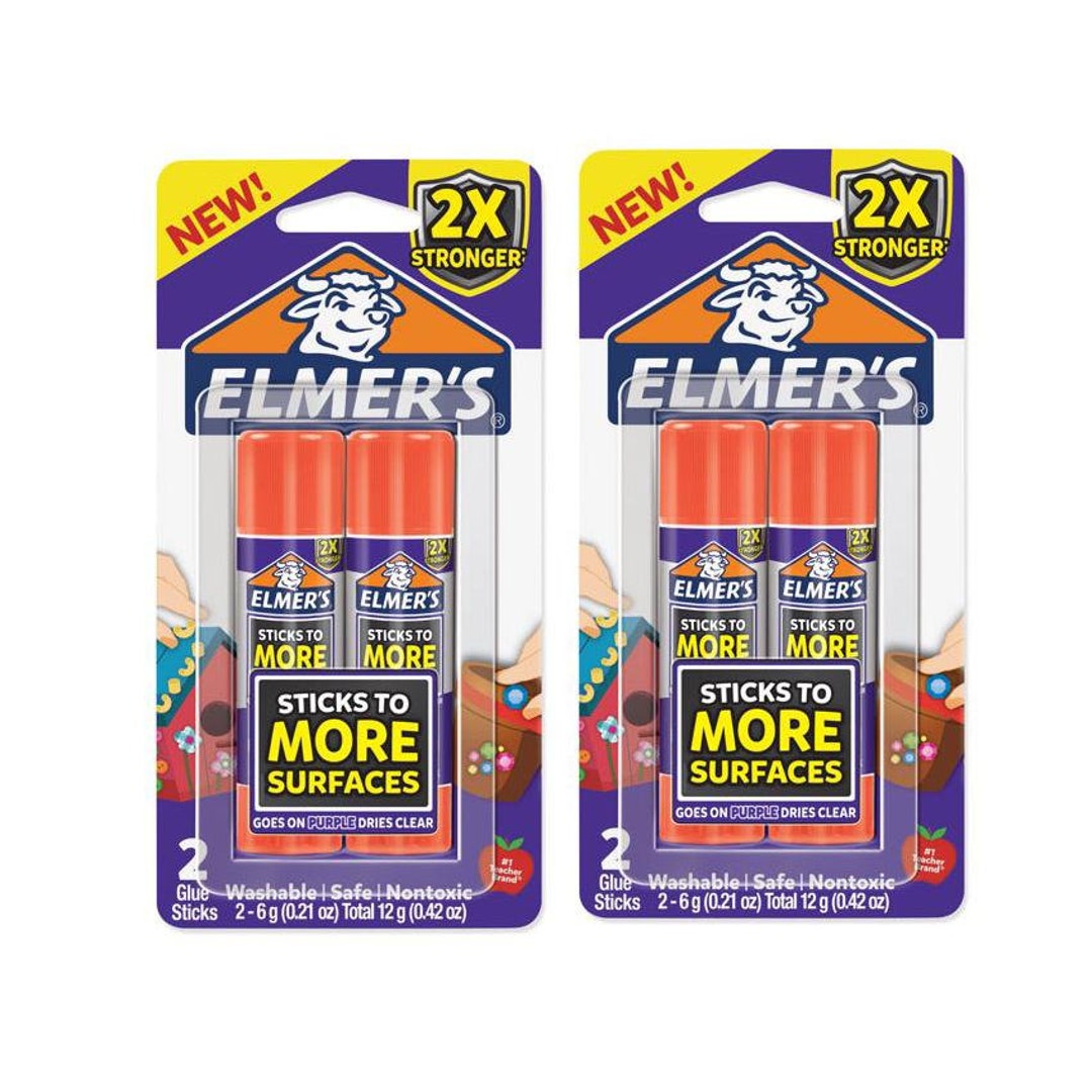 Elmer's Disappearing Purple Washable School Glue Sticks, 6 Gram, 12 Count 