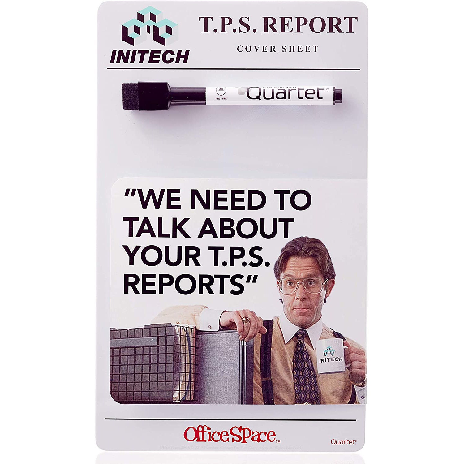 Quartet Dry Erase Board TPS Report Cover Sheet from Office Etsy