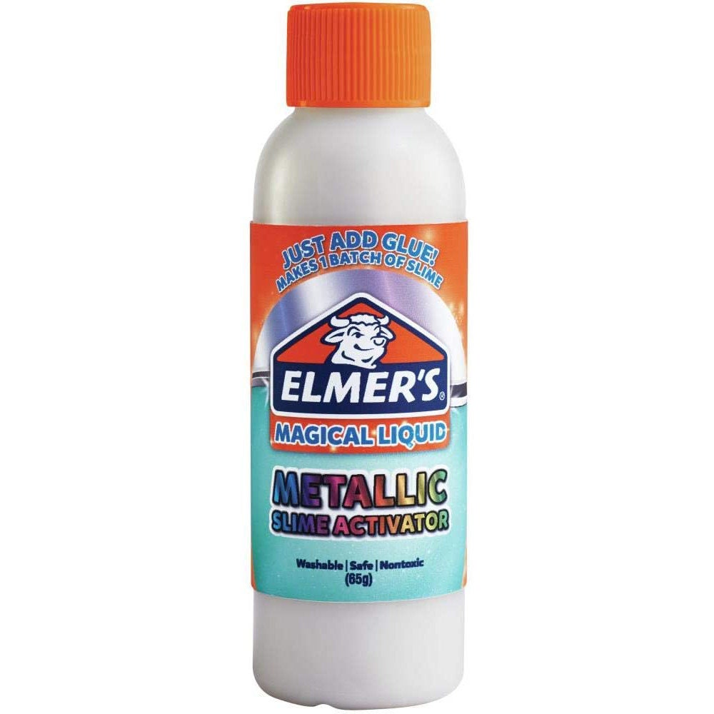 Elmers Metallic Slime Activator Magical Liquid Glue Slime Activator, 65g.  Bottle 