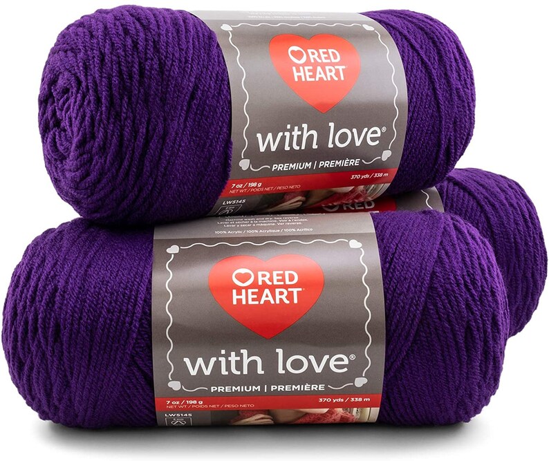 Red Heart With Love Yarn Etsy Canada