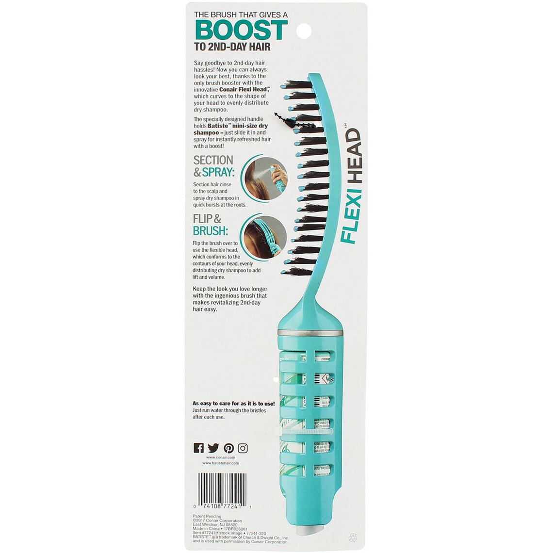 Conair Flexi Head Dry Shampoo Porcupine Brush Etsy