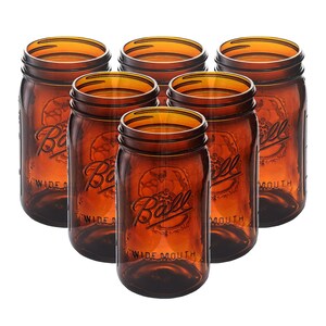 Ball Wide Mouth Collection Elite Blue Pint Glass Mason Jars with Bands and  Lids, 16 oz., 4 Count 