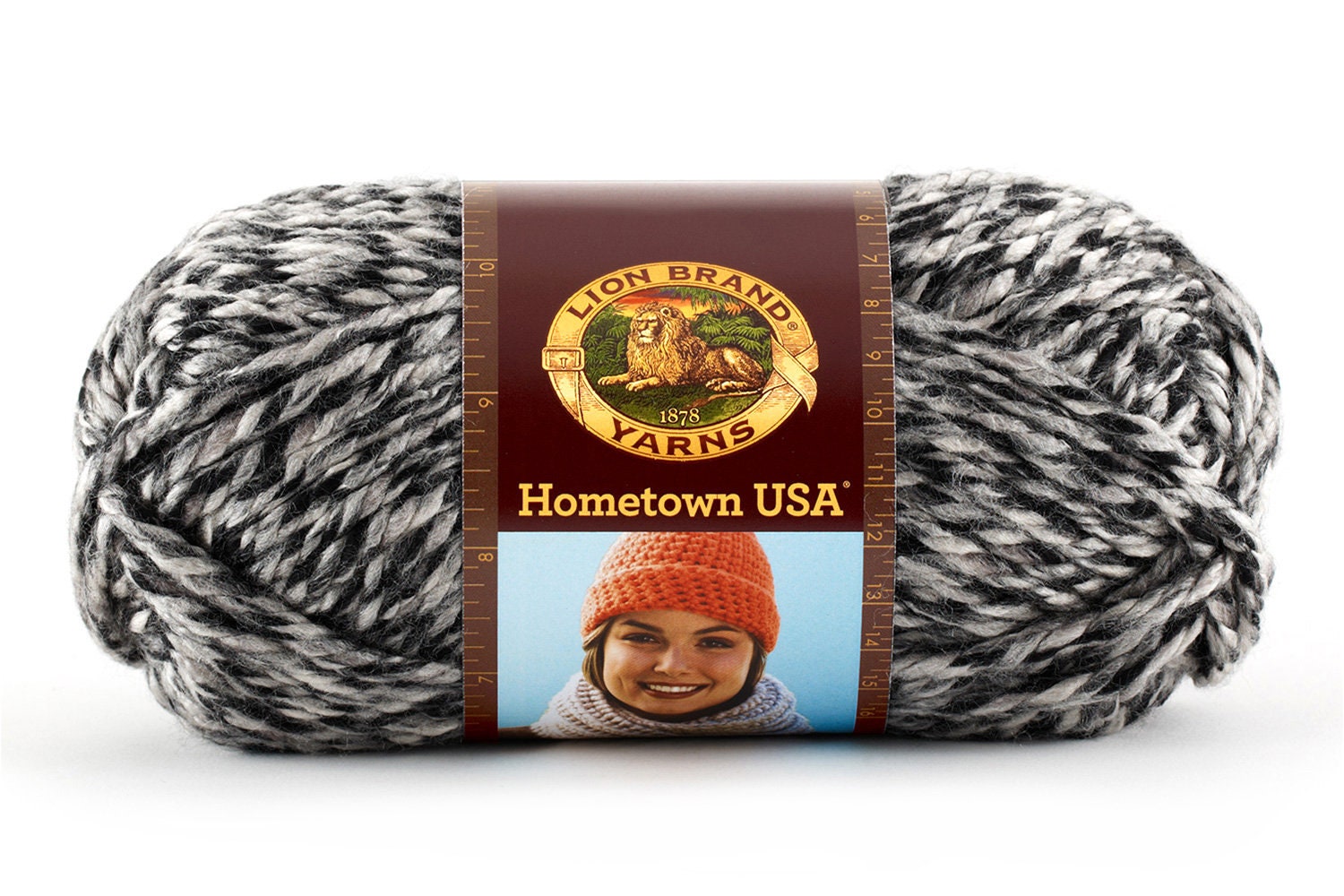 12 Pack) Lion Brand Yarn Hometown Yarn, Dallas Grey
