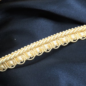 Trança de milho amarelo de 1/2" com borda de cordão por jarda - alta qualidade