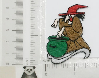 Witch Embroidered Iron-On Patch Applique