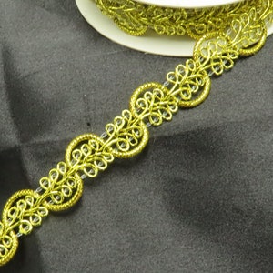 Metallic Guipure Braid 5/8&quot; 16mm wide Metallic Gold 3 yards