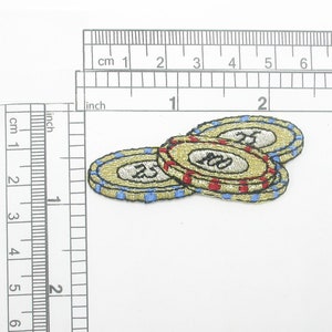 Poker Chips Patch Gambling Embroidered Iron On Applique