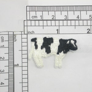 Dairy Cow Patch Iron on Embroidered Applique 1 1/2" x 1"