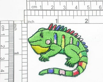 Gecko Lizard Patch Embroidered Iron on Sewing Kids Salamander Iguana Chameleon