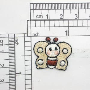 5 x Butterfly patch Iron On Embroidered Applique 1/2&quot; x 1/2&quot;