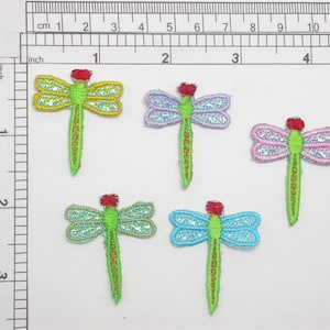 Libelle Applikation Sparkle Flügel Aufnäher gestickt 3 1/4 &quot;x 1 /2&quot;