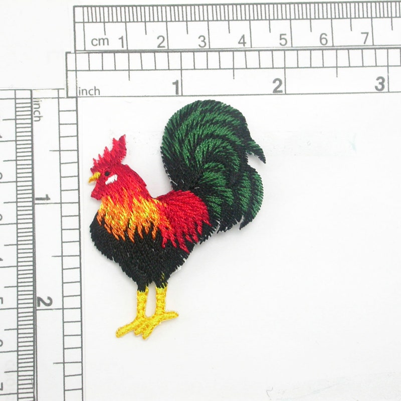 Embroidered Rooster - Etsy