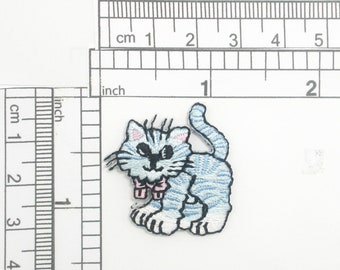 5 x Tabby Cat Kitty Patch Fer brodé sur applique