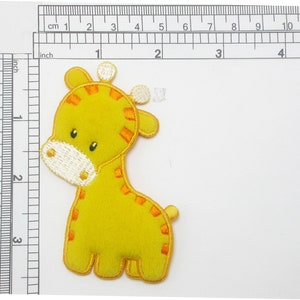 Giraffe Iron On Patch Applique - Puffy 3D Misure 2 1/2&quot; su x 3 3/8&quot; di altezza circa - 3/16&quot; profondità imbottita