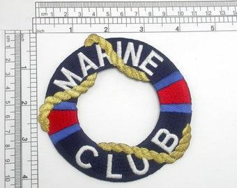 Maritimer Life Preserver Aufnäher Aufnäher Besticktes Bügelbild 108mm x 4 1/4"