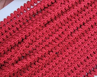 Gimp Braid 1/2" 13mm wide Red 6 Yards