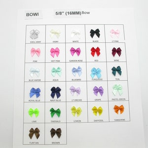 Mini Ribbon Bows Measure 5/8" (16mm) x 5/8" (16mm) approx pack of 1000