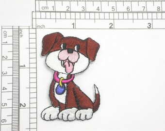 Happy Puppy Dog Fer sur patch Applique