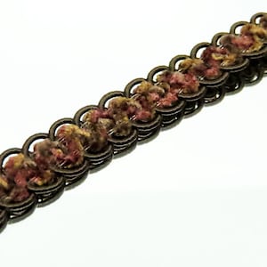 1/2 "13mm Castanha Marrom Fantasia Chenille Trança Preço por Quintal Costura Guarnição Lâmpada para Fabricação de Bonecas Artesanato