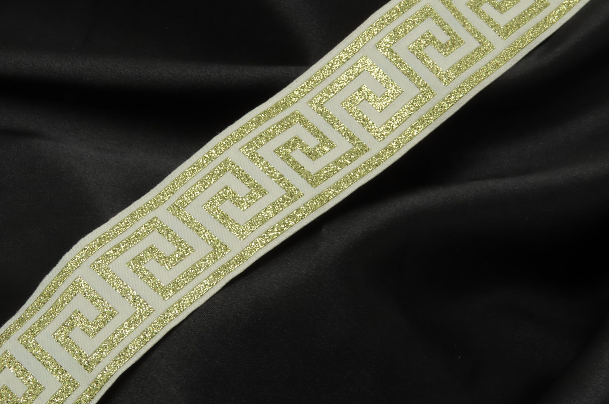 Metallic Gold Greek Key Jacquard Ribbon - Costume Border Trim - Etsy