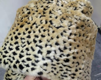 Faux Leopard Fur Trim 6" wide priced per foot