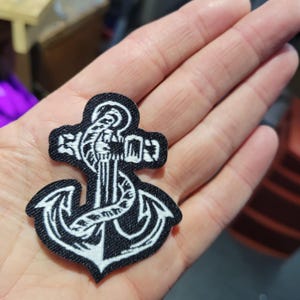 Anker Aufnäher mit Seil zum aufbügeln