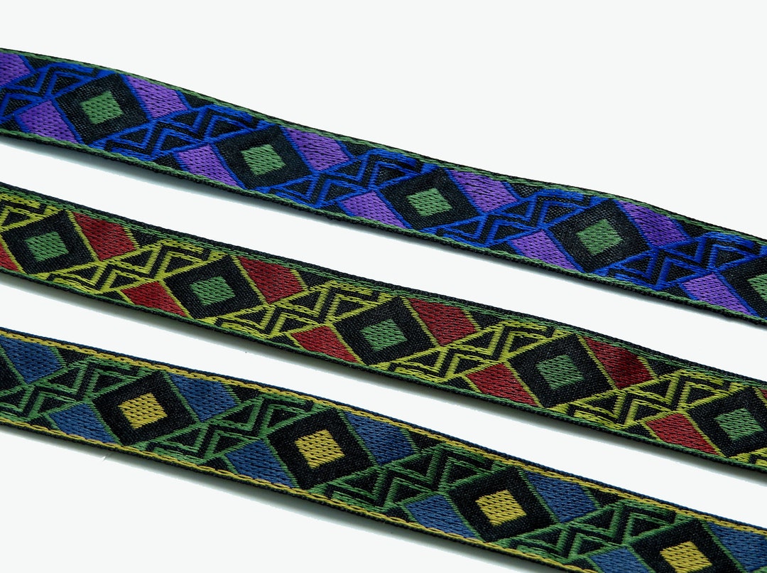 Offset Ribbons Jacquard Ribbon 3/4