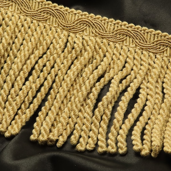 Decorator Bullion Fringe 6" (152mm) High End priced Per Yard Camel