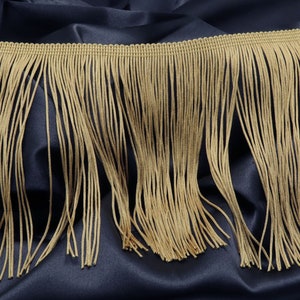 Frange chaînette de 15,2 cm (152 mm) 3 verges restant belle couleur camel