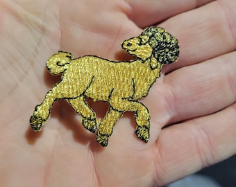 Zodiac Aries Ram Applique Embroidered iron On Patch  2" x 2"