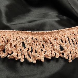 Fun Bullion Fringe 2 1/2&quot; (63mm) Soft Chenille Mixed Dusky Pink Priced Per Yard