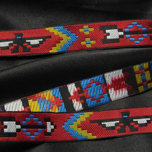 Thunderbird & Arrow Jacquard-Band 19mm (3/4") als Meterware erhältlich