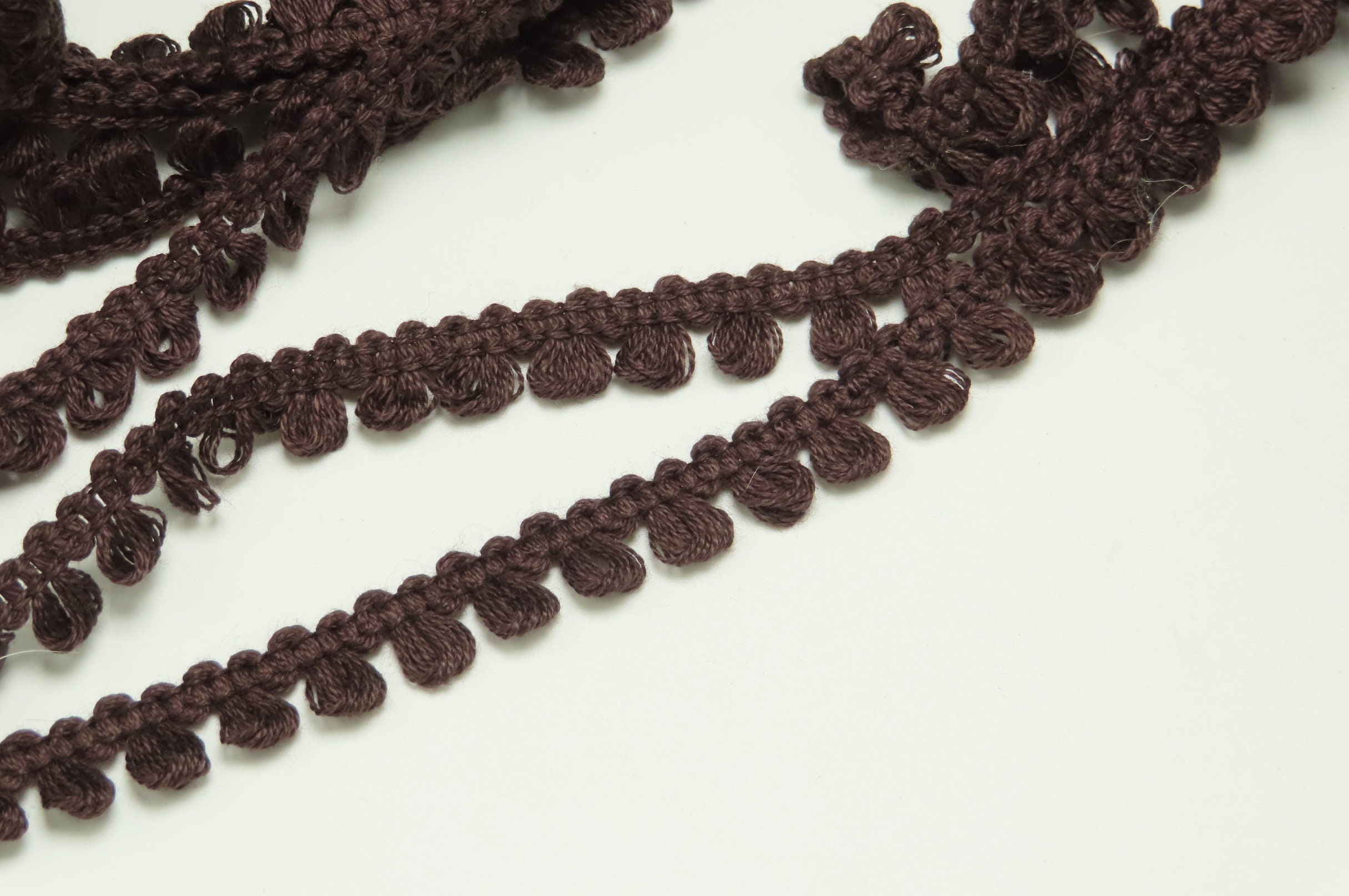 Mini Looped Fringe 1/2" 12mm  Brown Soft 5 yards