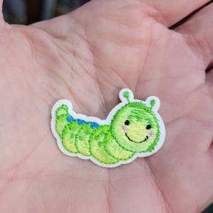 Caterpillar Iron On Applique - Kids Clothing Patch (1 1/2" x 1")