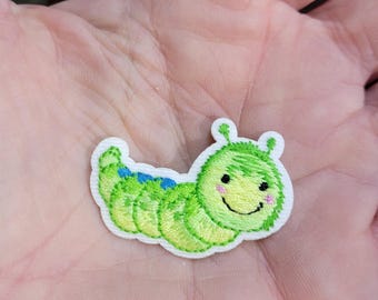 Caterpillar Iron On Applique - Kids Clothing Patch (1 1/2" x 1")