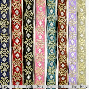 Crown Snowflake Jacquard Ribbon 1 "(25mm) *Farben* Preislich Bulkware Erhältlich in 8 Farbkombinationen - unser neues exklusives Design