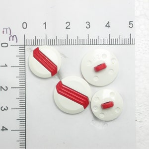 2 x Nautical Sailing Theme Buttons 17mm or 19 shank  novelty plastic red & white