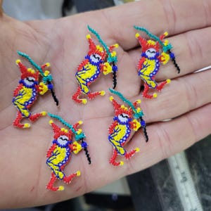 5 Carnival Jester Iron On Appliques: Embroidered Patch (1 1/4" x 1")