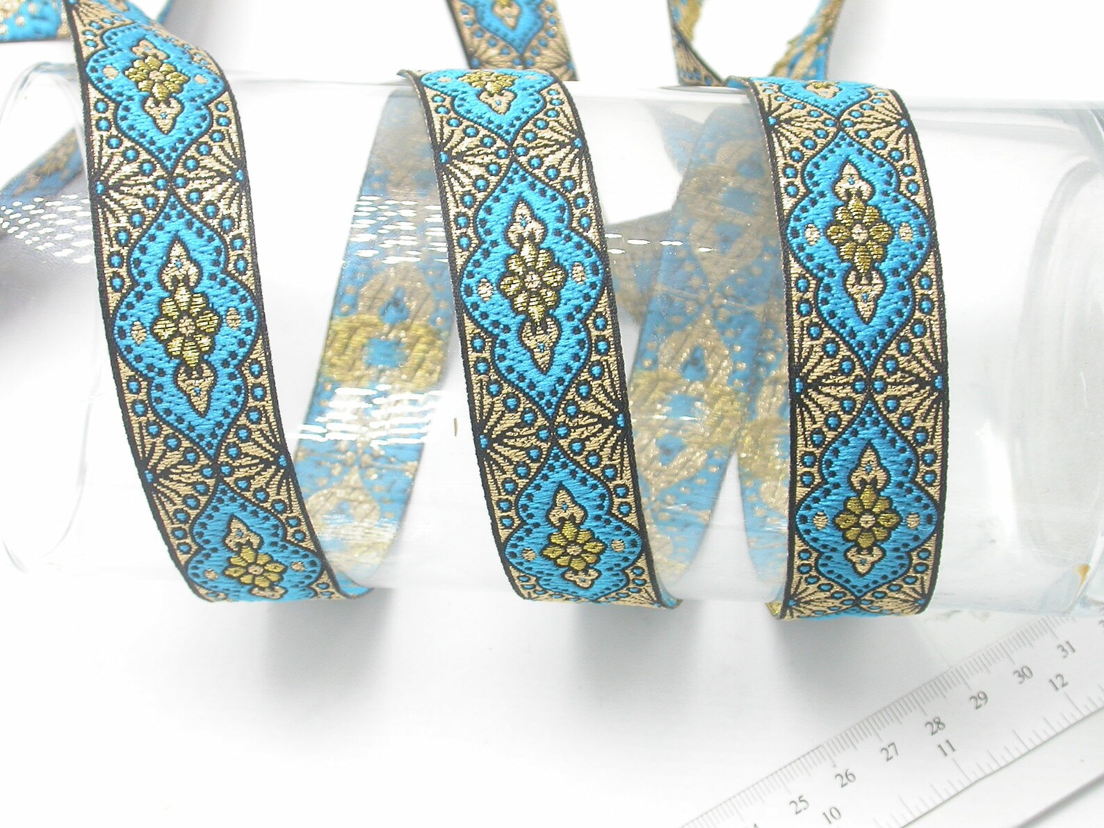 Metallic Woven Jacquard Ribbon, Regency Floral (1 Inch) - Etsy