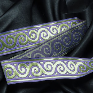 JacquardBand 1 1 5/16" Lavendel & Helles Poly Gold Swirl Preis bulk Stock