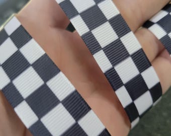Grosgrain Ribbon 7/8" Checker Board 5 Yards