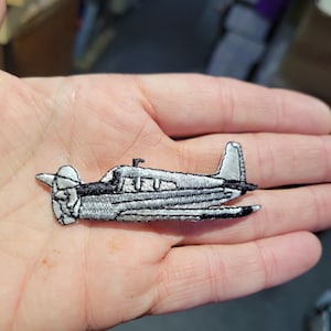 Prop vliegtuig appliqué opstrijkbare geborduurde patch