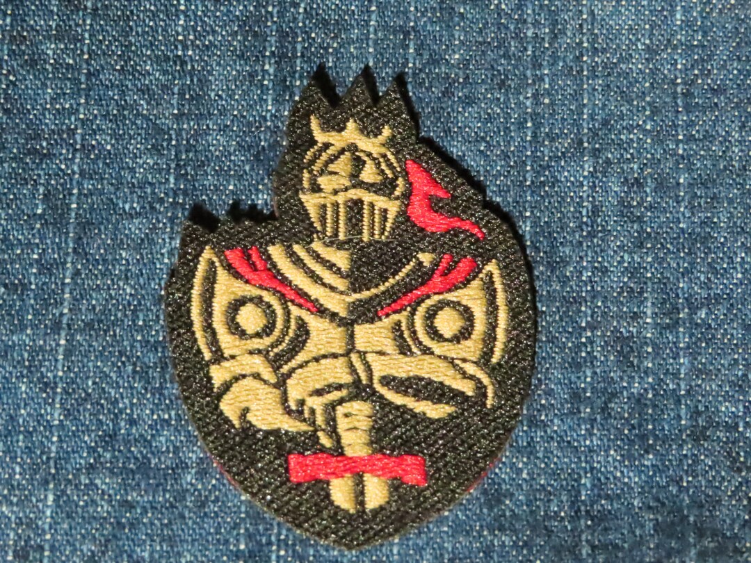 Knight Rider Patch Knight Shield Iron on Woven Patch Warrior Applique Black & White Red - Etsy