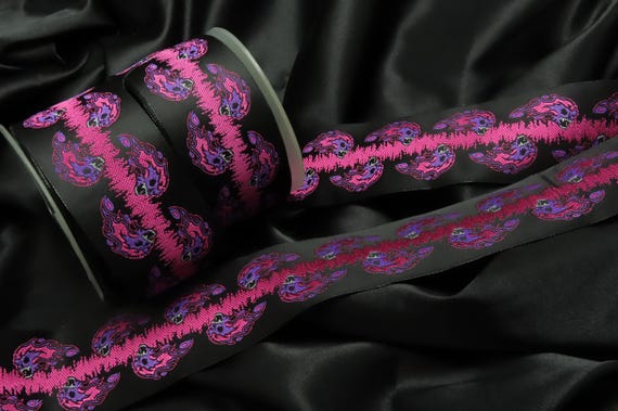 Skull Fireball Jacquard Ribbon 2