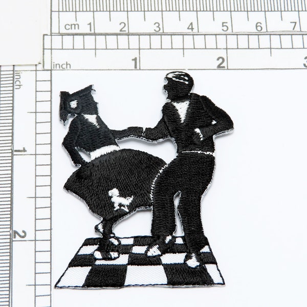 50'S Dancing Couple Jive Iron on Patch  Measures 2" across x 2 1/2" high